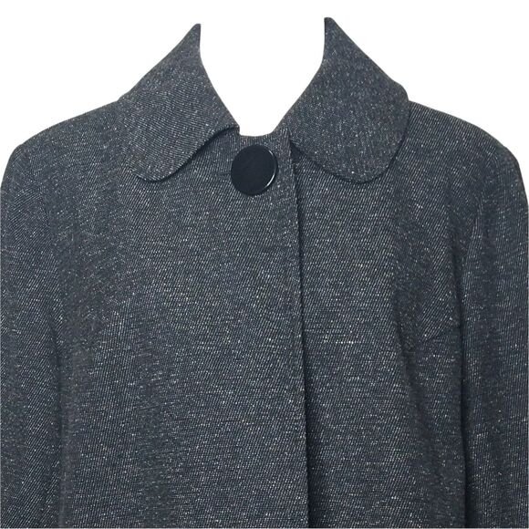 Harve Benard Single Top Button Blazer Womem's L Dark Speckled Gray Lined Classic - Picture 2 of 10